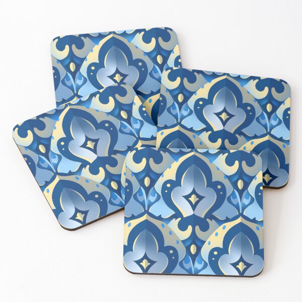 Item preview, Navy Blue Botanical Damask Design designed and sold by AMIDATORA.