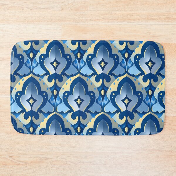 Item preview, Navy Blue Botanical Damask Design designed and sold by AMIDATORA.