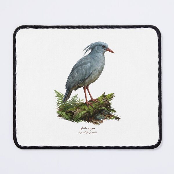 Item preview, Kagu in Mountain Forest Bird Illustration designed and sold by Takeda-art.