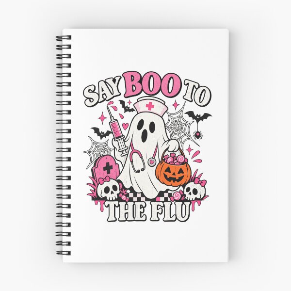 Item preview, Say Boo to The Flu Funny Nurse Ghost Halloween Vaccine comfort colors gift designed and sold by AlexandraAz.