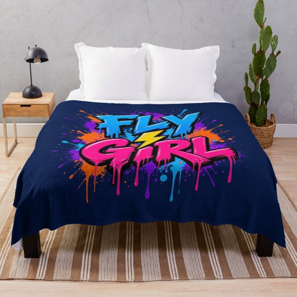 Item preview, Fly Girl Retro 90s Urban Graffiti Spray Paint Streetwear designed and sold by littleamelin.