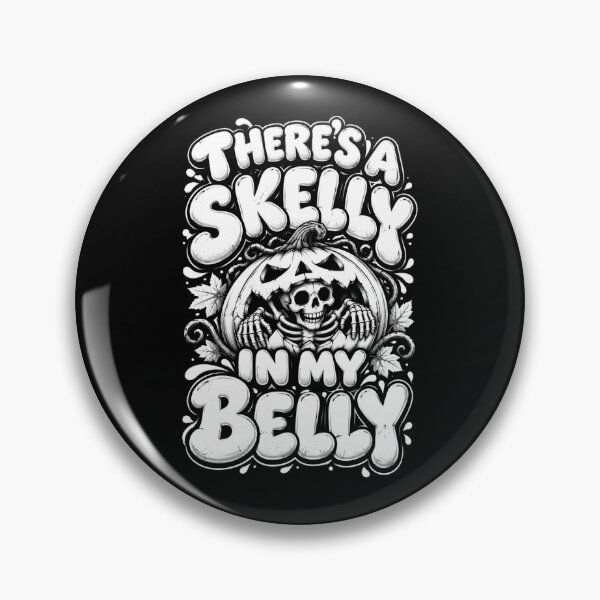 Item preview, Funny Skeleton in Pumpkin Black and White Halloween designed and sold by Creative-Sanc.