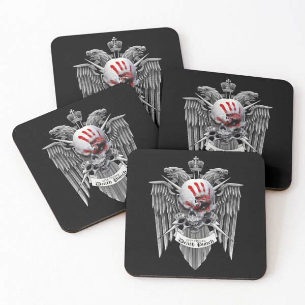 Item preview, Five Finger Death Punch Heavy Metal Skull Crest designed and sold by Bohepa.