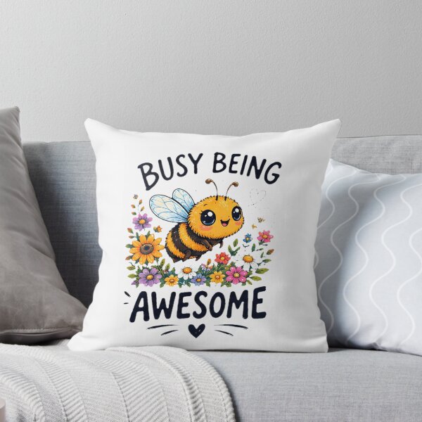 Item preview, Busy Being Awesome Cute Honey Bee Wildflowers designed and sold by Pyt27.