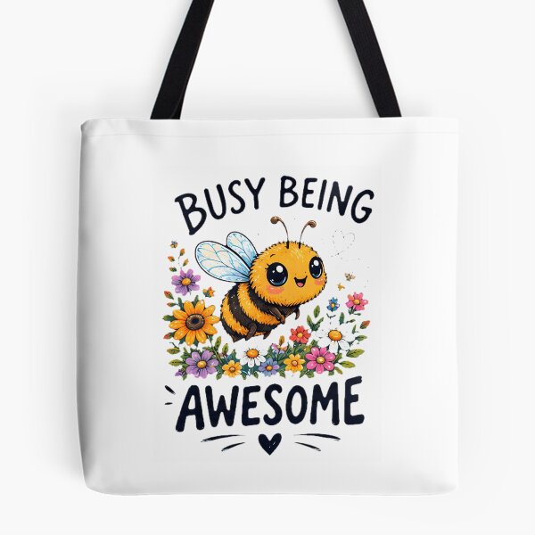 Item preview, Busy Being Awesome Cute Honey Bee Wildflowers designed and sold by Pyt27.