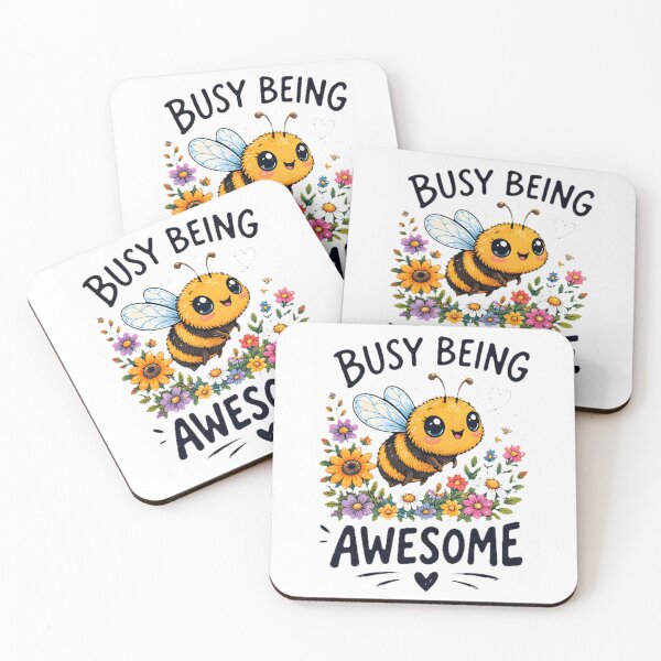 Item preview, Busy Being Awesome Cute Honey Bee Wildflowers designed and sold by Pyt27.