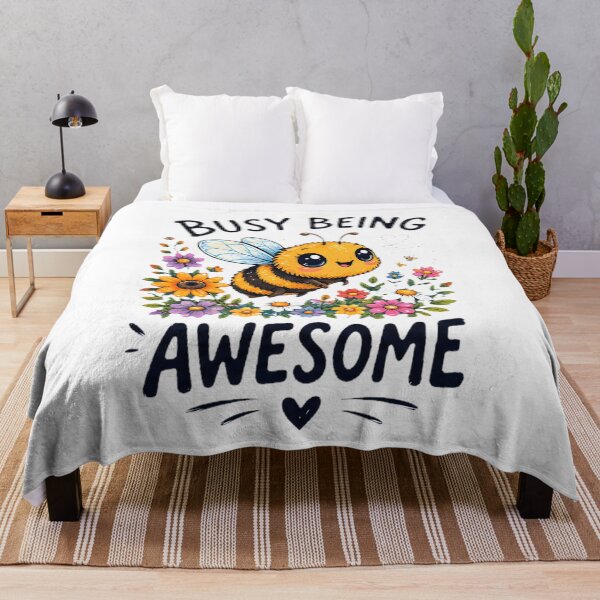 Item preview, Busy Being Awesome Cute Honey Bee Wildflowers designed and sold by Pyt27.