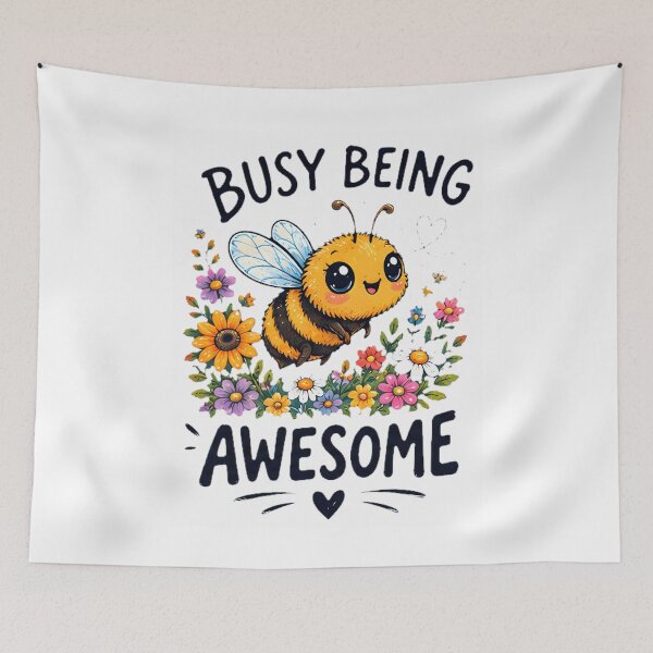 Item preview, Busy Being Awesome Cute Honey Bee Wildflowers designed and sold by Pyt27.