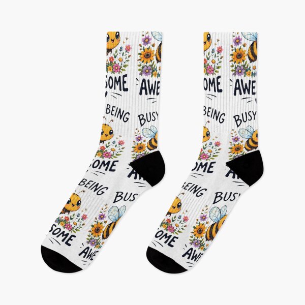 Item preview, Busy Being Awesome Cute Honey Bee Wildflowers designed and sold by Pyt27.
