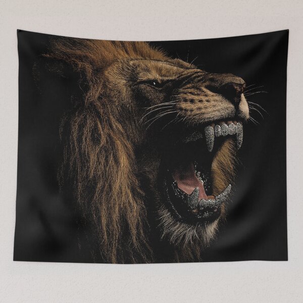 Item preview, Wild Lion with Diamond Fangs designed and sold by NF Designs Studio DTF.