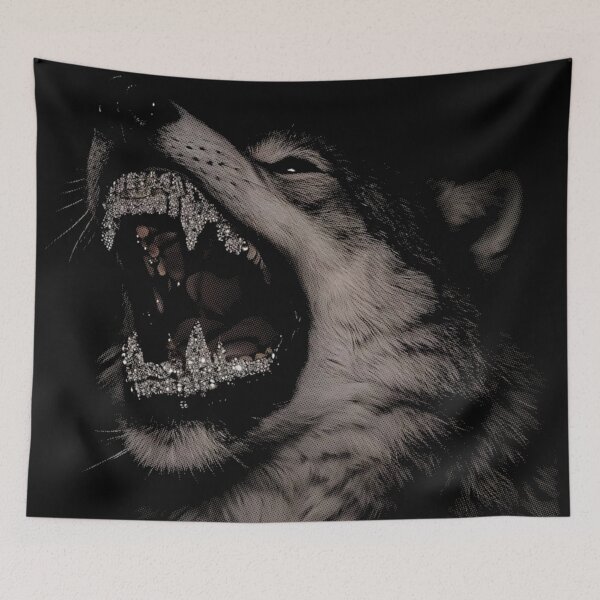 Item preview, Wild Wolf with Grillz designed and sold by NF Designs Studio DTF.