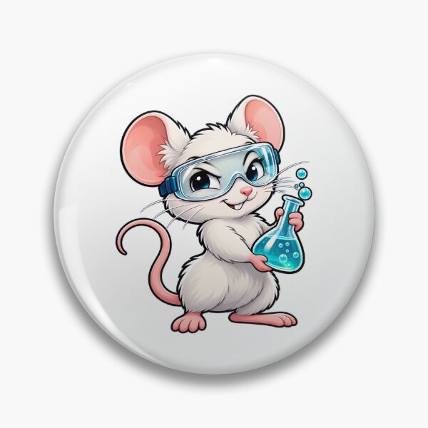 Item preview, Cute Lab Rat Scientist Mouse with Safety Goggles designed and sold by astersgraphics.