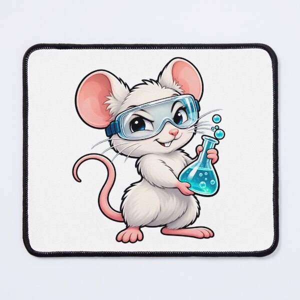 Item preview, Cute Lab Rat Scientist Mouse with Safety Goggles designed and sold by astersgraphics.