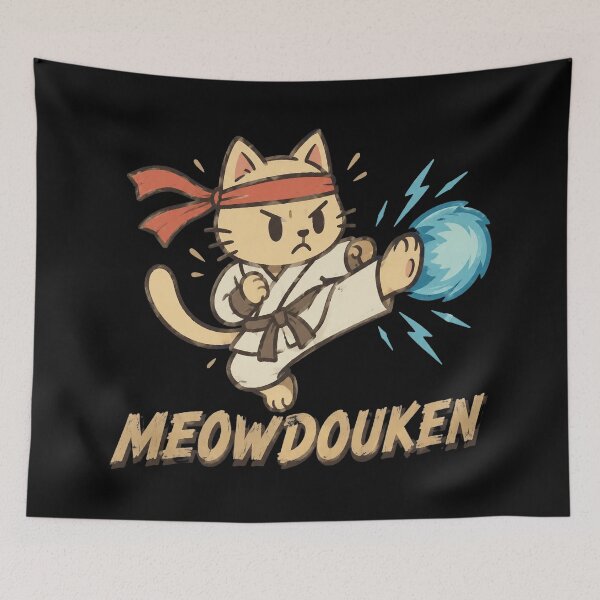 Item preview, Meowdouken Cat Kick designed and sold by AllbrightBond.
