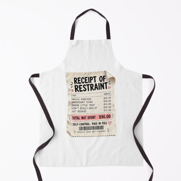 Item preview, Receipt of Restraint Funny Budgeting and No Spend Sticker designed and sold by astersgraphics.