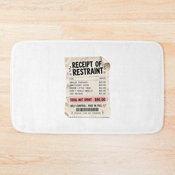 Item preview, Receipt of Restraint Funny Budgeting and No Spend Sticker designed and sold by astersgraphics.