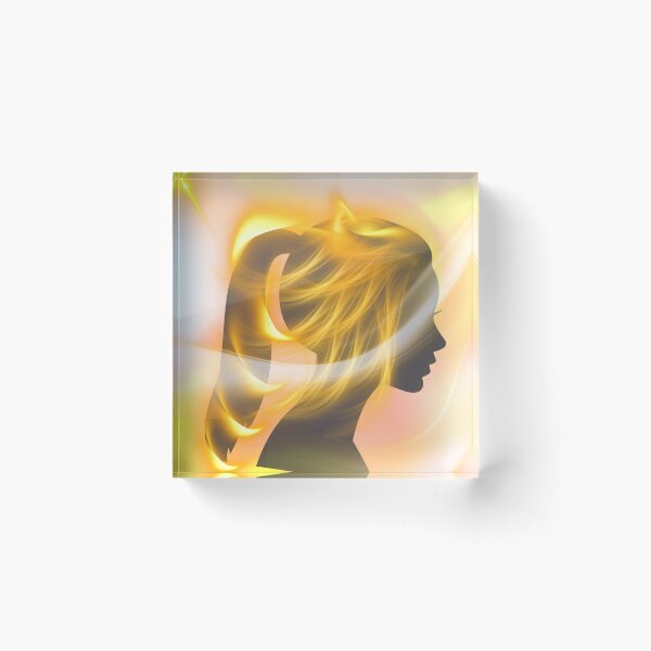 Item preview, Glowing Golden Light Woman Profile Art designed and sold by tinkeybabes.