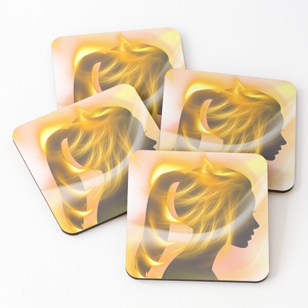 Item preview, Glowing Golden Light Woman Profile Art designed and sold by tinkeybabes.