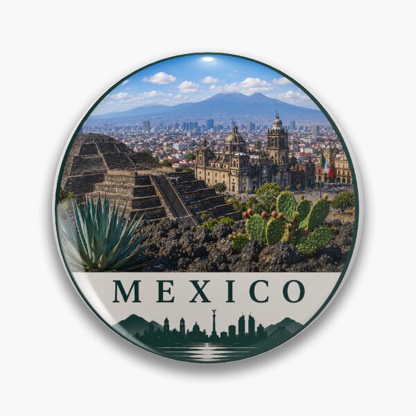 Item preview, Mexico Pyramid Skyline t-shirt designed and sold by Beyond Destinations.