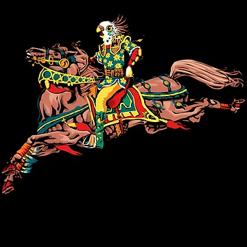 Artwork thumbnail, Parrot Knight Riding Dynamic by BrookeRoberte
