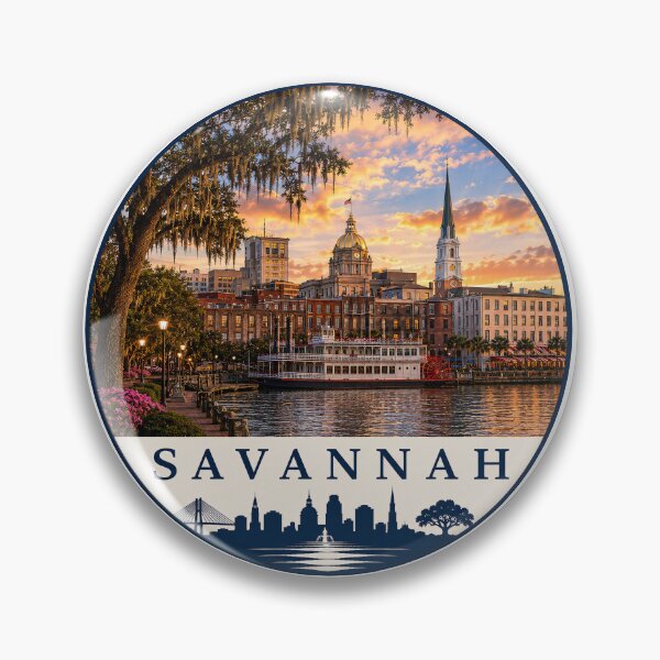 Aperçu de l'œuvre T-shirt Savannah Historic Riverfront créée et vendue par Beyond Destinations.