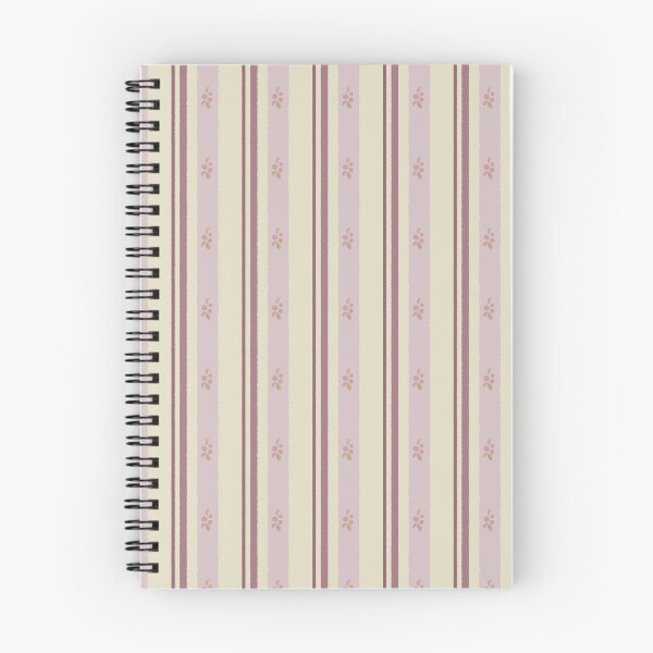 Item preview, Vintage Striped Pattern, Dusty Mauve Ticking Stripe with Berry Sprigs designed and sold by LeelaLab.