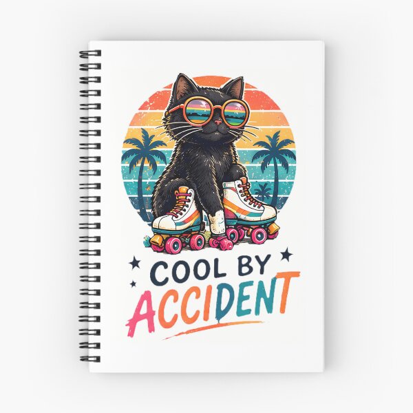 Item preview, Cool By Accident Retro Roller Skating Black Cat designed and sold by Pyt27.