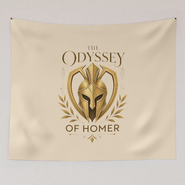 Item preview, The Odyssey Of Homer Golden Spartan Helmet Greek Myth designed and sold by acaciathomas.