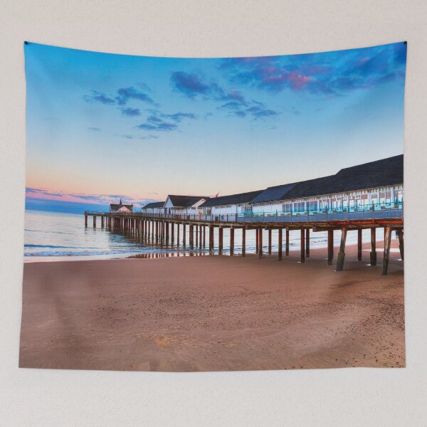 Item preview, Southwold Pier at Blue Hour, Suffolk, England designed and sold by Paul Thompson Photography.