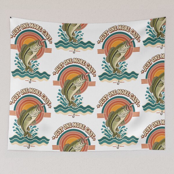 Item preview, Just One More Cast Retro Bass Fishing Shirt designed and sold by JIMBOEE.