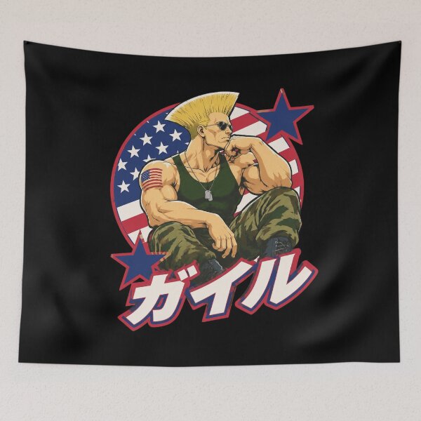 Item preview, Guile Retro Fighter designed and sold by AllbrightBond.