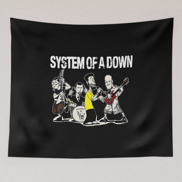 Item preview, SystemOfADown Cartoon Caricature Nu Metal Band Fan Art designed and sold by DumpsterJuicee.