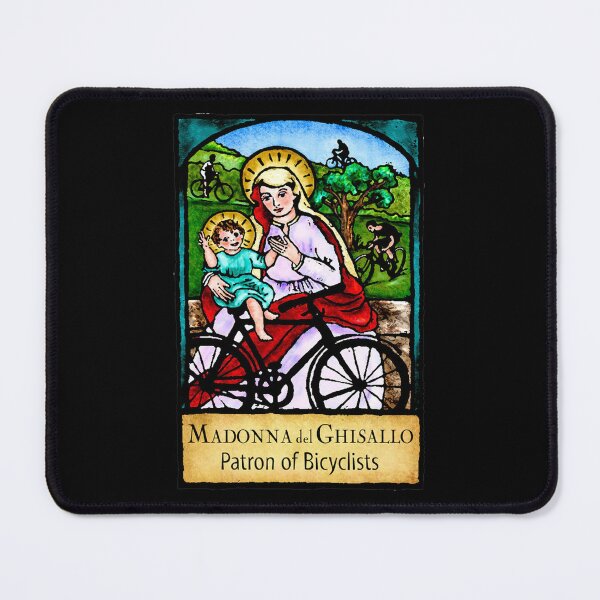 Item preview, La Madonna del Ghisallo Mountain Biking Patron Saint Cycling designed and sold by geronkagogo.