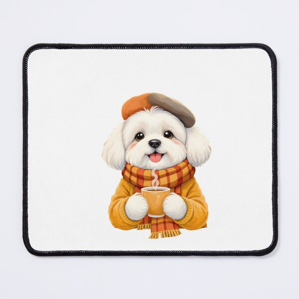 Item preview, Cozy Autumn Maltese Art designed and sold by Kedspicedesign.
