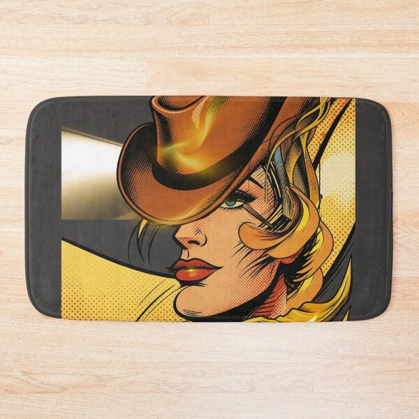 Item preview, Retro Western Cowgirl Profile – Vintage Comic Art Print designed and sold by tinkeybabes.