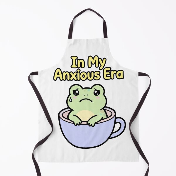 Item preview, In My Anxious Era Cute Anxious Frog In A Cup - Funny Mental Health Meme designed and sold by GemniShop.