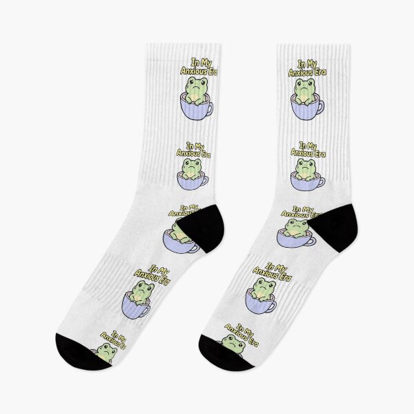 Item preview, In My Anxious Era Cute Anxious Frog In A Cup - Funny Mental Health Meme designed and sold by GemniShop.