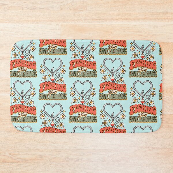 Item preview, Fishing Is My Love Language Groovy Hook Heart designed and sold by JIMBOEE.
