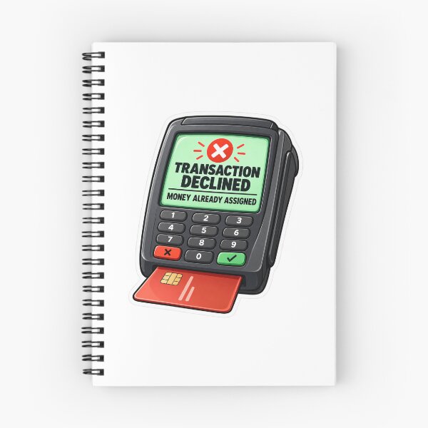 Item preview, Transaction Declined Money Already Assigned Budgeting Sticker designed and sold by astersgraphics.