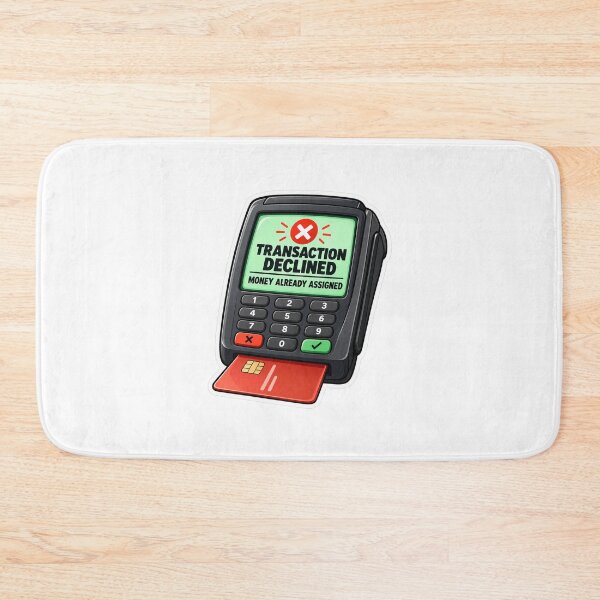Item preview, Transaction Declined Money Already Assigned Budgeting Sticker designed and sold by astersgraphics.
