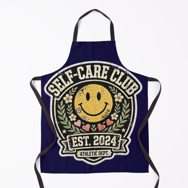 Item preview, Self-Care Club Est 2024 Smiley Patch Art designed and sold by the wellness script.