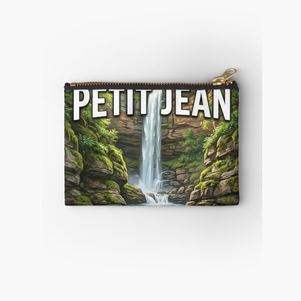 Item preview, Petit Jean State Park Arkansas Summer Falls Round Badge Sticker designed and sold by DetourDgn.