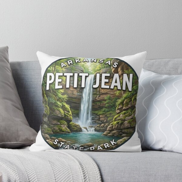 Item preview, Petit Jean State Park Arkansas Summer Falls Round Badge Sticker designed and sold by DetourDgn.