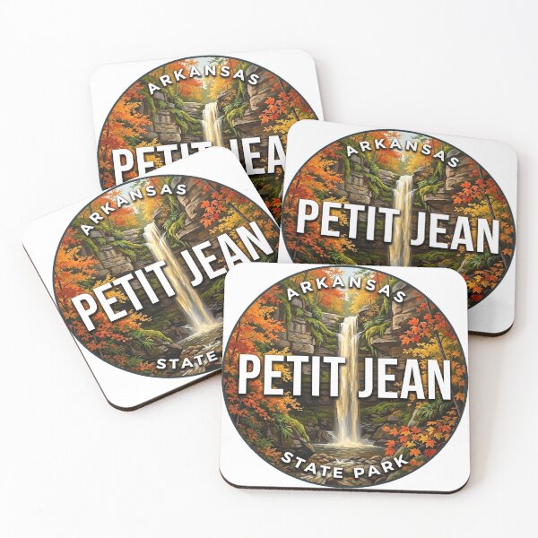 Item preview, Petit Jean State Park Arkansas Autumn Falls Round Badge Sticker designed and sold by DetourDgn.
