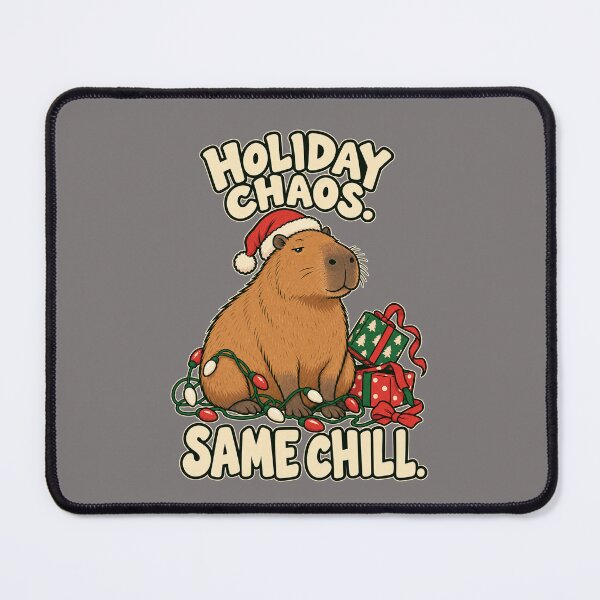 Item preview, Christmas Capybara: Holiday Chaos, Same Chill designed and sold by PanaddaArtStudio.