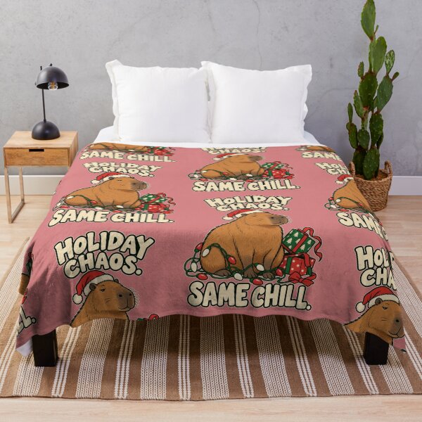 Artikelvorschau, Weihnachts-Capybara: Feiertagschaos, gleiche Kälte entworfen und verkauft von PanaddaArtStudio.