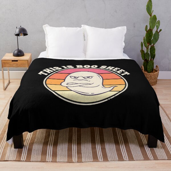 Item preview, This is Boo Sheet Retro Ghost Sunset designed and sold by SoyLamderma.