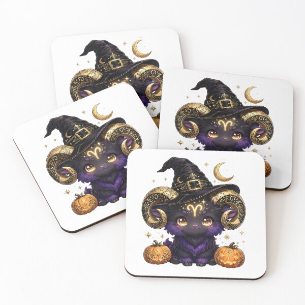 Item preview, Cute Aries Halloween Ram designed and sold by Zodiac Celestial Art.