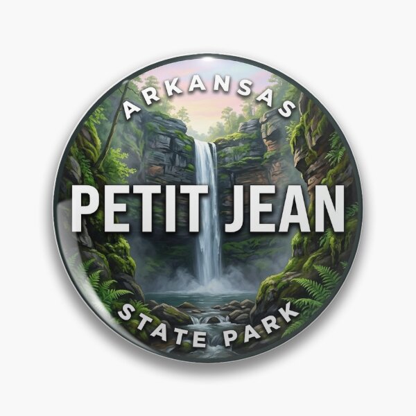 Item preview, Petit Jean State Park Arkansas Spring Mist Round Badge Sticker designed and sold by DetourDgn.