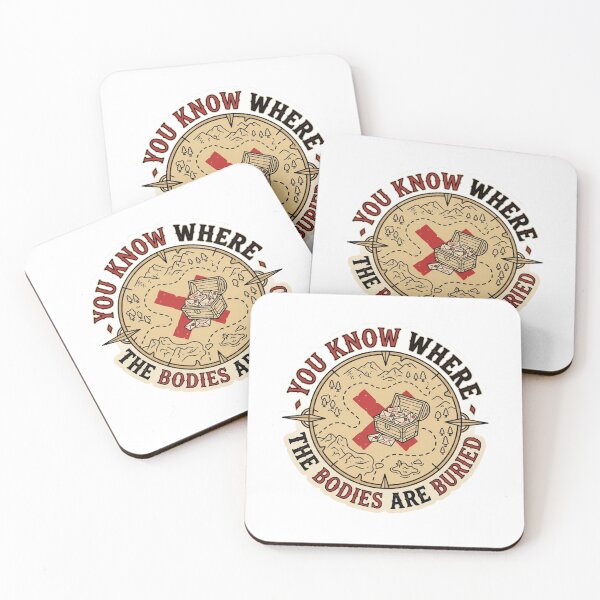 Item preview, You Know Where The Bodies Are Buried True Crime Gossip Treasure Map Humor designed and sold by raedattia.
